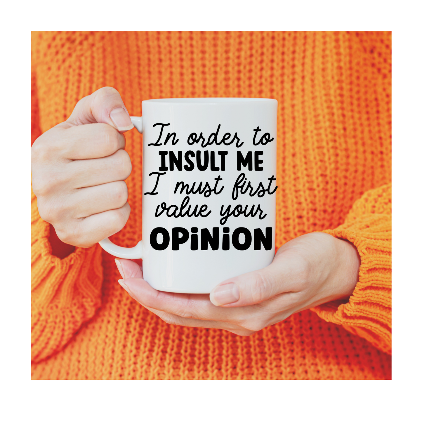 In Order to Insult Me, I Must First Value Your Opinion Mug