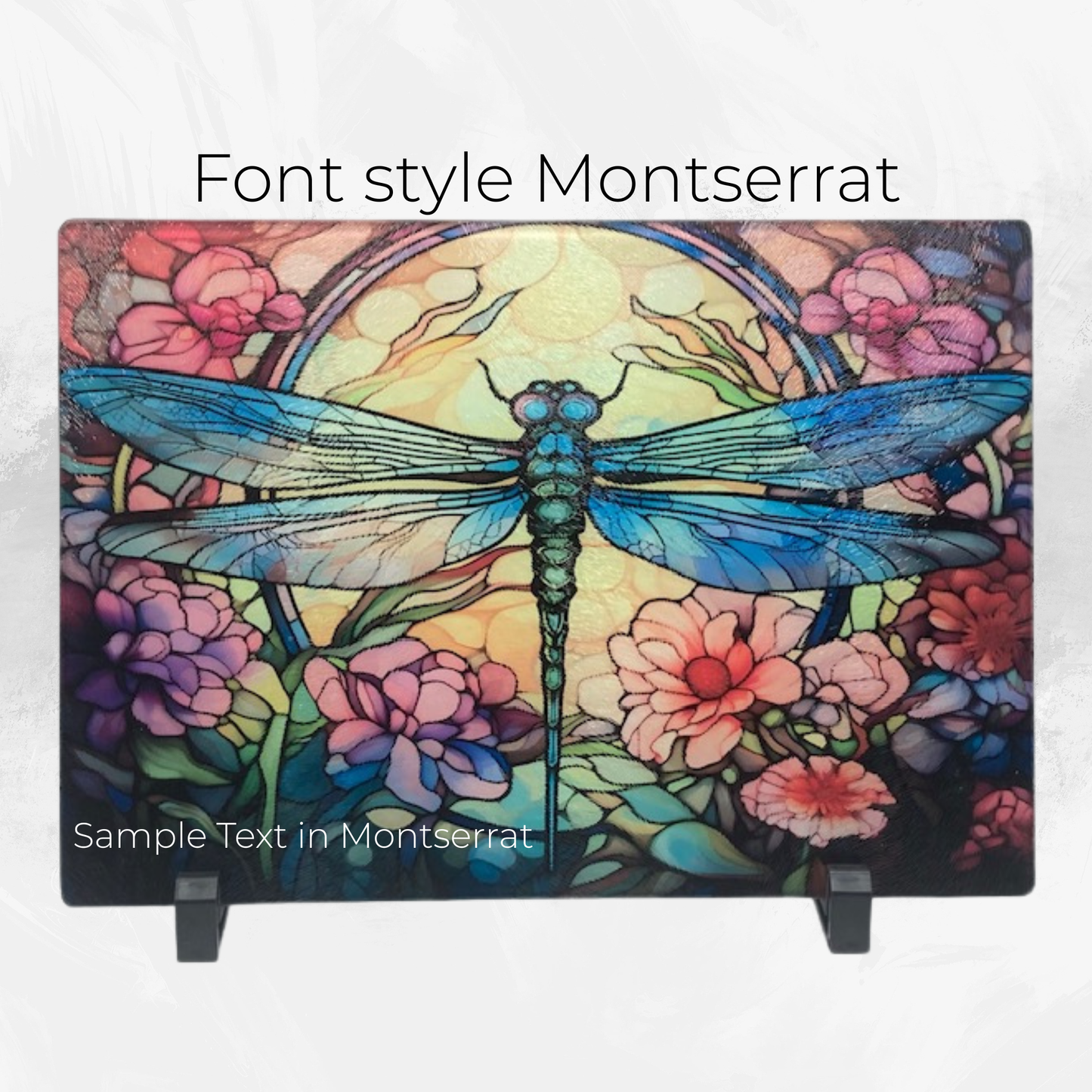 Personalized Dragonfly Glass Cutting Board | Custom Nature Kitchen Gift
